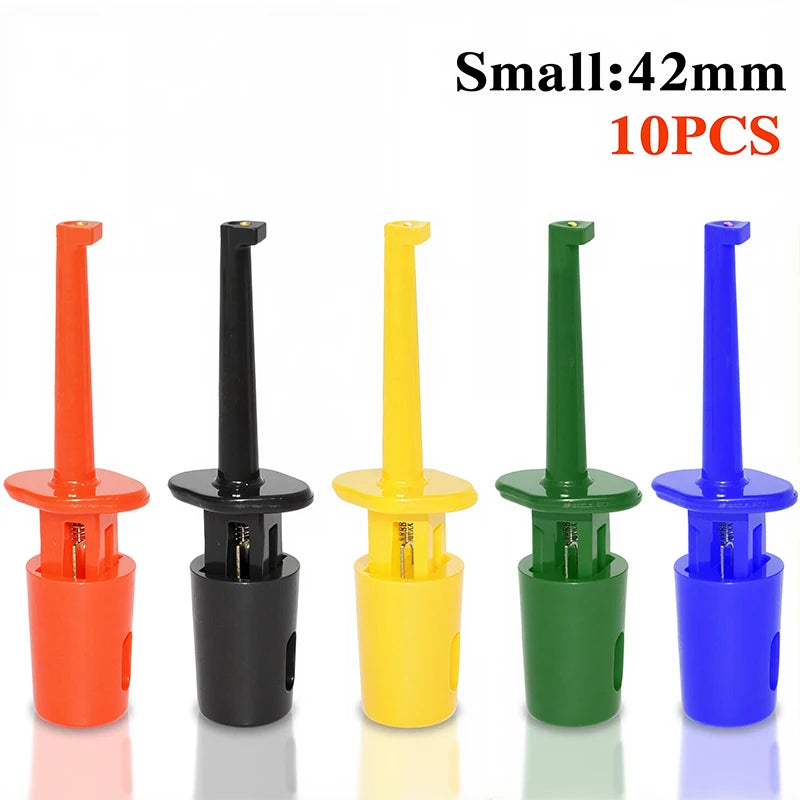 10Pcs 42mm MINI Test Hook Clip Multimeter Test Probe IC Grabber Repair Tool for Electronic