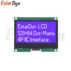 12864 IIC 4P LCD Module 128X64 I2C ST7567S COG Graphic Display Screen Board LCM Panel 128x64 Dot Matrix Screen for