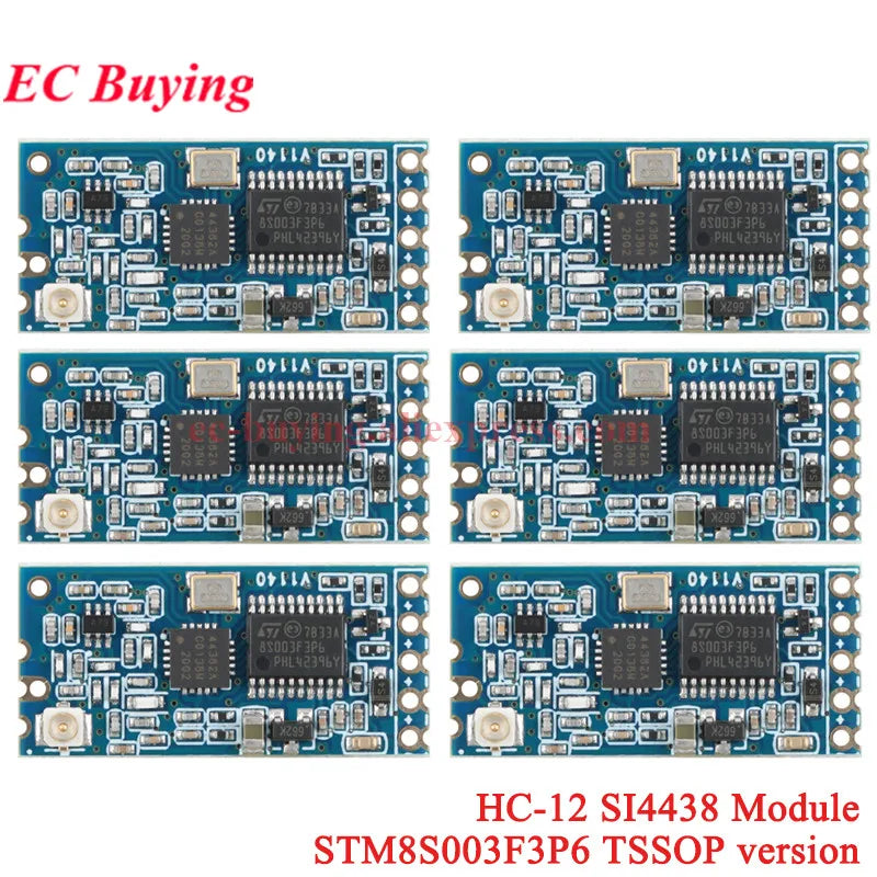 20Pcs/1pc HC-12 433Mhz SI4438 SI4463 Wireless Serial Port Module 1000m UART 3.3V/5V TTL Level With Antenna Bluetooth-compatible
