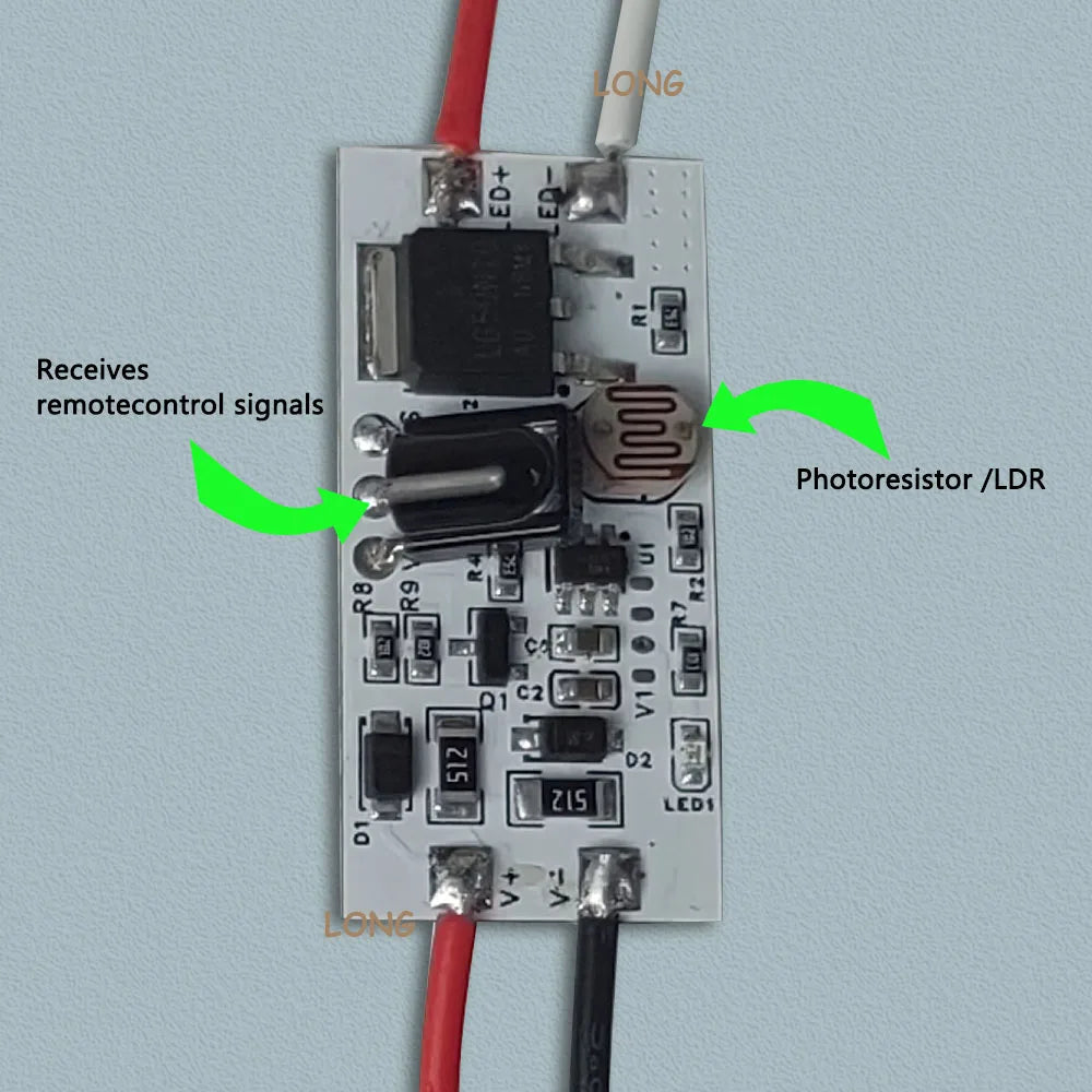 Waterproof Photocell Sensor Switch IP66 12-75V DC 3A Auto On/Off Remote Control Light Sensor