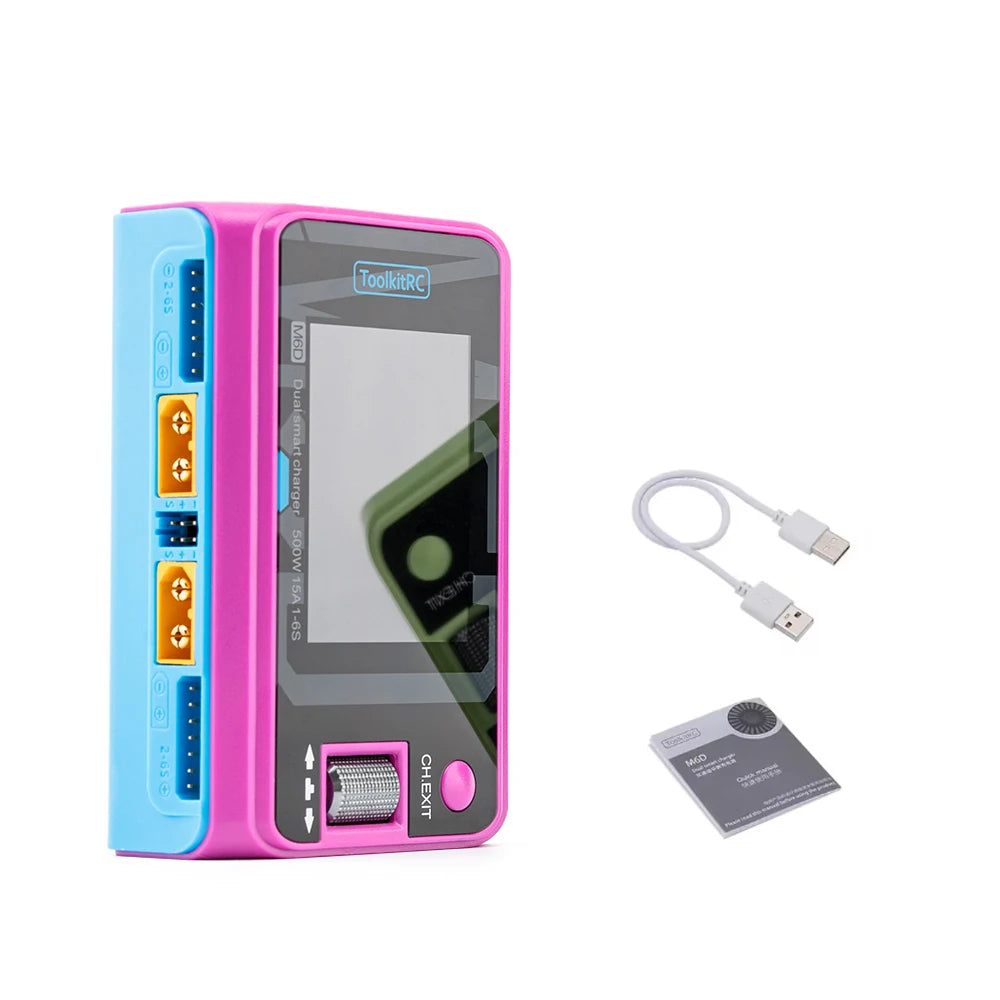ToolkitRC M6D 500W Limited Edition 15A High Power  DC Dual Smart Charger Discharger for 1-6S Lipo LiHV Lion NiMh Pb Battery
