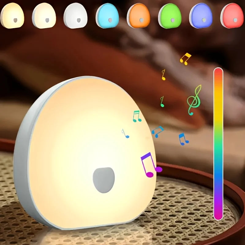 New White Noise Night Light with 7 Color Ambient Lights and 10 Soothing White Noise Sounds for Christmas Gift Bedroom Use