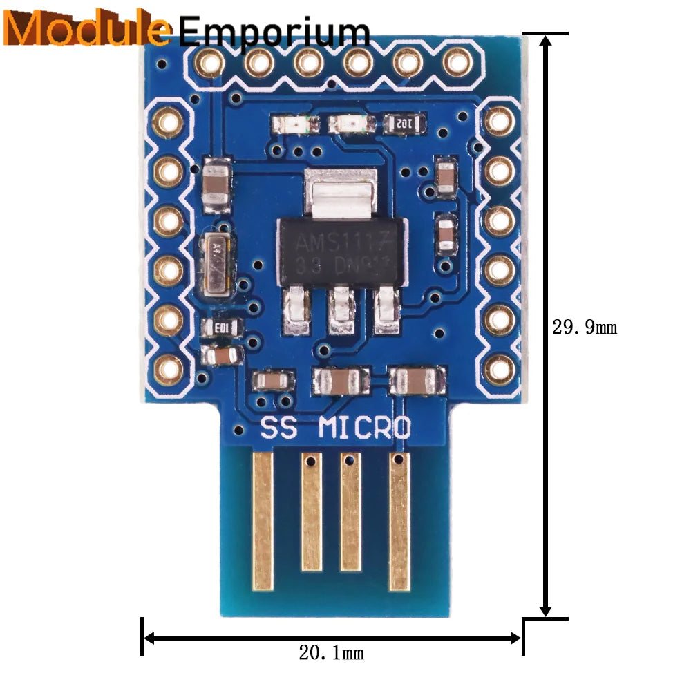 Mini SS Micro ATMEGA32U4 Module Compatible For Arduino Pro Micro Board 16Mhz 3.3V 5V IO UART I2C SPI PWM Interface Board