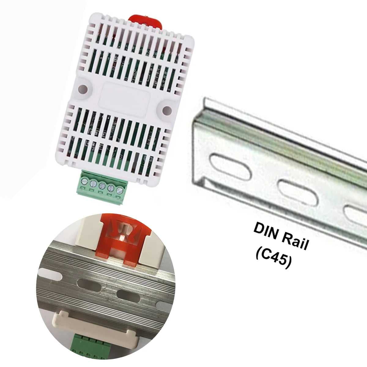 3-in-1 Atmospheric Temperature Humidity Barometric Pressure Sensor Transmitter Demo Set Range 0-120kPa FRS485 Modbus RTU