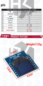 ESP8266 D1 Mini Pro WiFi Development Board NodeMcu 0.66 OLED DHT11 DHT22 buzzer Relay DS18B20 ESP32 Motor for WeMos DIY Kit