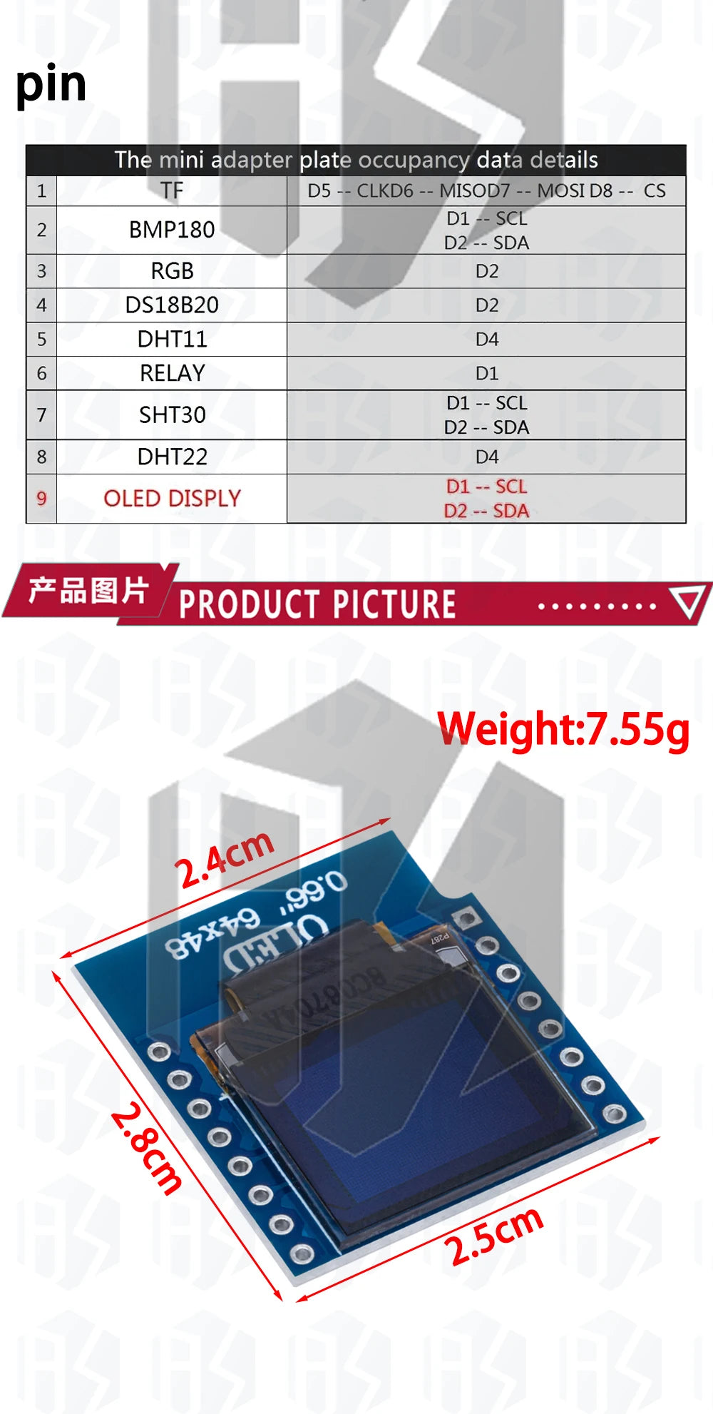 ESP8266 D1 Mini Pro WiFi Development Board NodeMcu 0.66 OLED DHT11 DHT22 buzzer Relay DS18B20 ESP32 Motor for WeMos DIY Kit