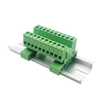 1Set 2EDG-UKR-5.08mm Plug-in Wiring Terminal 35mm Guide Rail Mounting Screw Terminal Block Pitch 5.08mm 2P-12P