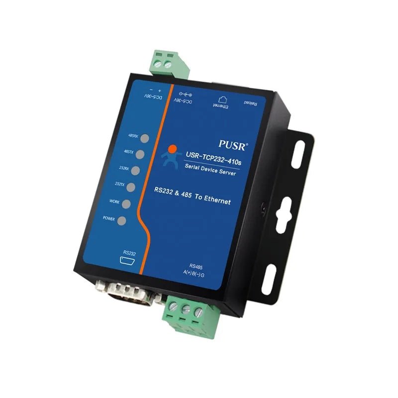 PUSR Serial RS232 RS485 to Ethernet Modbus RTU to Modbus TCP Modbus Gateway With Edge Computing MQTT/SSL USR-TCP232-410S-H7
