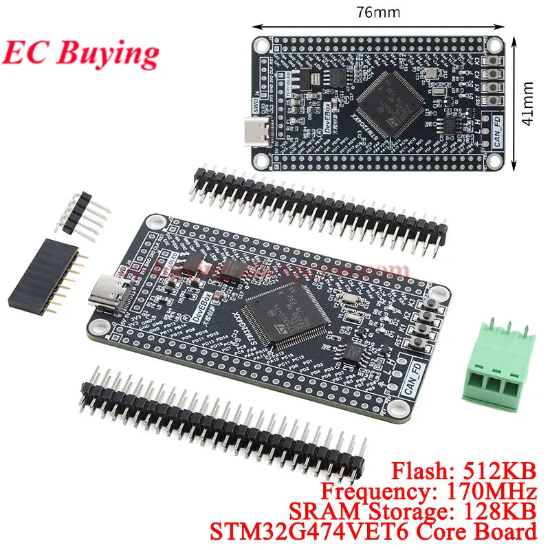 STM32G474VE Core Development Board STM32G474 STM32 Motor Driver Module ARM Cortex-M4 Chip MCU Flash 512KB 170MHz SRAM 128KB