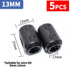 3.5-15mm Clip Ferrite Bead EMI Filter RFI Suppressor for Power/USB/HDMI Cables, PC/TV/Audio Noise Reduction