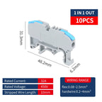 JINH CMK420 DIN Rail Lever Connector Kit Blue Quick Splicing Block with Number Strip for Panel