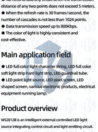 ‌WS2812 8x8 RGB LED Matrix – 64 Programmable 5050 Addressable LEDs with Arduino/Raspberry Pi