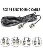 RG174 Cable BNC To BNC Male Female Plug Jack Nut Connector Right Angle Extension RF Coaxial Coax Jumper Pigtail 1M 5m 10M 15M
