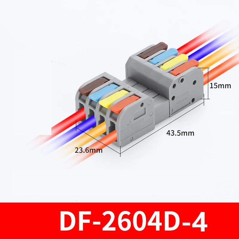 10PCS Docking Mini Quick Wire Connector Universal Compact Electrical Wiring Connectors Push-in Butt Conductor Terminal Block