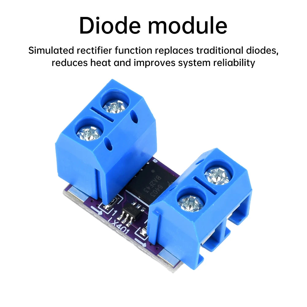 3V-26V 10A Ideal Diode Module Solar Charging Backflow Prevention Low Internal Resistance Analog Rectifier
