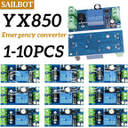 1-10PCS YX850 Power failure automatic switching standby battery lithium battery module DC 5V-48V universal emergency converter