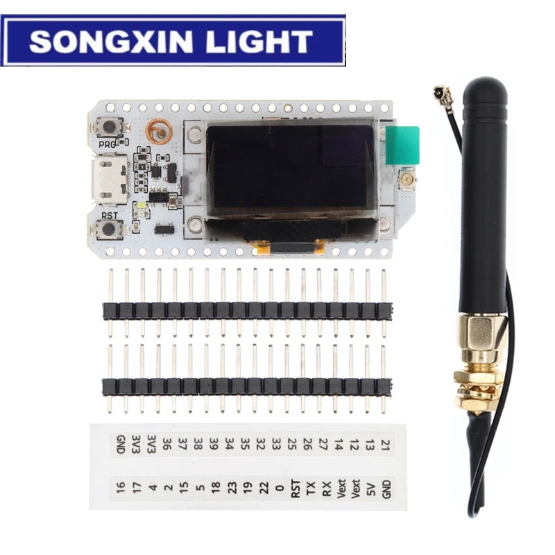SX1276 ESP32 868mhz 915mhz 0.96 Inch Blue OLED Display Bluetooth WIFI Lora 32 Kit Board Development Breadboard Components Ryzen
