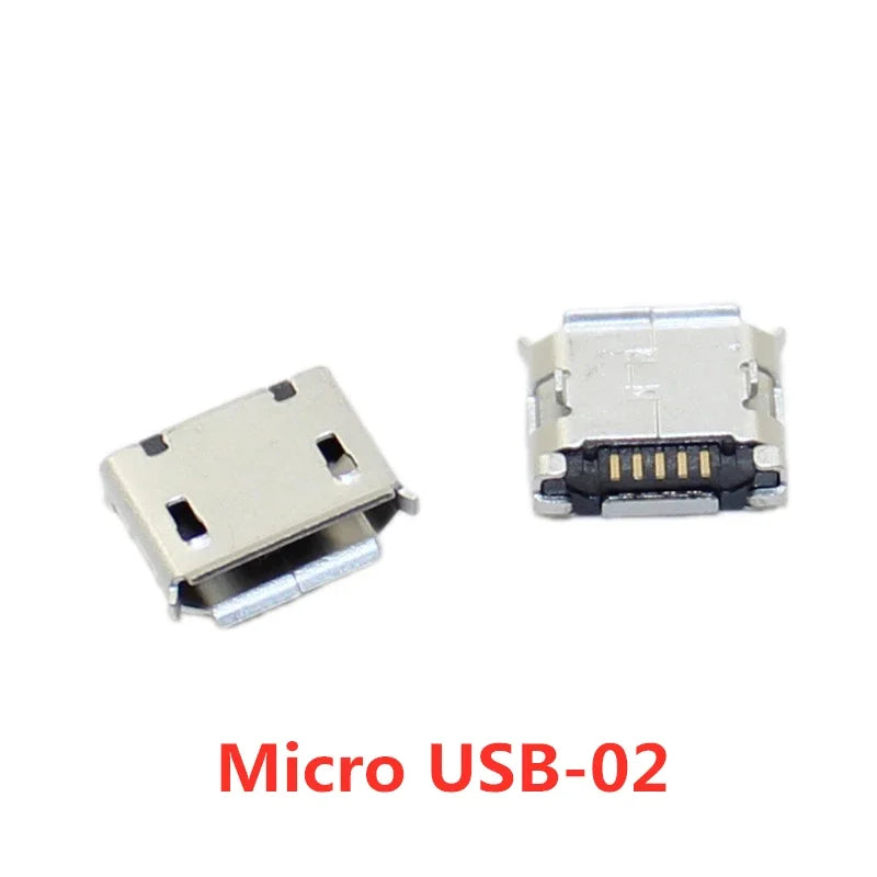20pcs Micro USB 5 Pin SMT Socket Connector Type B Female Placement DIP SMD USB Charging Adapter Connectors Plug