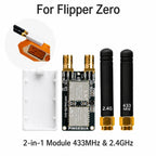 NRF24L01 CC1101 RF Module for Flipper Zero,  433MHz & 2.4G Board, PINGEQUA RF Lab, Open Source App, Plug and Play GPIO Module