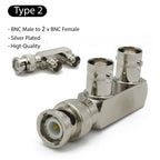 BNC Connector Q9  BNC To BNC Male Female RF adapter  Right Angle Tee Type 3way 4way Splitter 2x Double Male Female 3+4Types