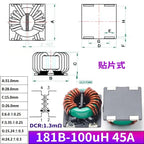 1pcs New Energy High-power Common-mode Inductor 47uh100uh30a High-current Magnetic Ring Plug-in Filter Inductor Coil