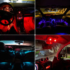 Underwater RGB Submersible Lights Wireless LED Car Interior Ambient Light Remote Control Decor Auto Roof Foot Atmosphere Lamp