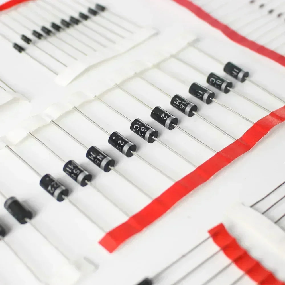 50/100/200pcs Rectifier Diode Schottky Diodes Kit 1N4007 1N4148 1N5819 1N5399 1N5408 1N5822 FR107 FR207 Fast Switching