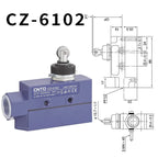 CNTD CZ‑6 Series Limit Switch CZ‑6001 CZ‑6002 CZ‑6003 CZ‑6004 CZ‑6005 Micro Travel Switch IP65 15A CE Certified Waterproof