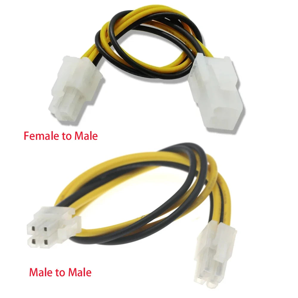 1pc 4 pin CPU ATX P4 Power Supply Extension Male/Female to Male 5557 4.2mm Double Row CPU Mainboard Computer Auto Wire Harness