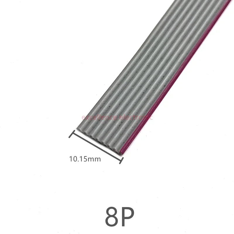 5Meter 6P/8/10/14/16/20/26/30/34/40/50/60 Pin 1.27mm Pitch Gray Flat Ribbon Cable 28 AWG Wire For 2.54mm FC IDC Connector