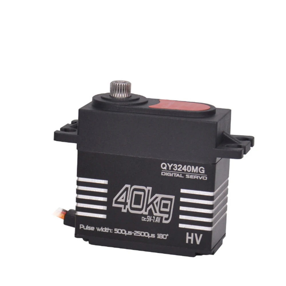 40KG Digital Servo Waterproof Large Torque Metal Gear 180° with 25T Servo Arm Digital Servo Kit for 1/8 1/10 RC Car RC Robot