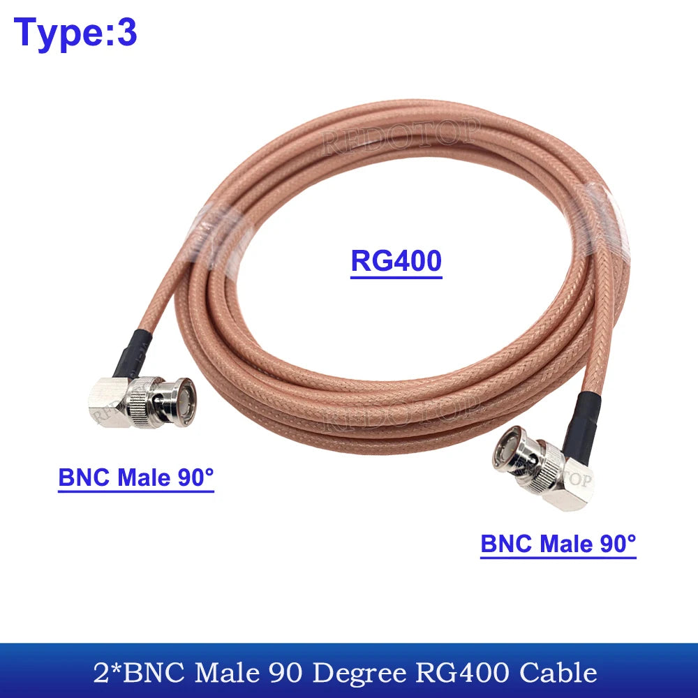 RG-400 BNC Male to BNC Male Connector RG400 Cable Double Shielded High Quality Low Loss 50-3 50 Ohm RF Coaxial Cable Jumper