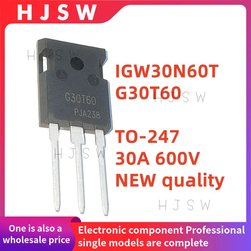 5/10/20PCS 100% Brand New and Quality G30T60 IGW30N60T TO-247 30A 600V High-Power IGBT Tube