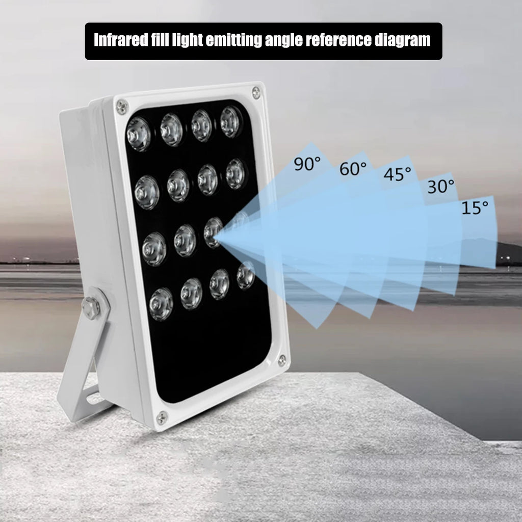 940nm AC110V~220V / 12V DC Outdoor IP66 Invisible Infrared Lights Night Vision IR Fill  Lamp For Security Camera