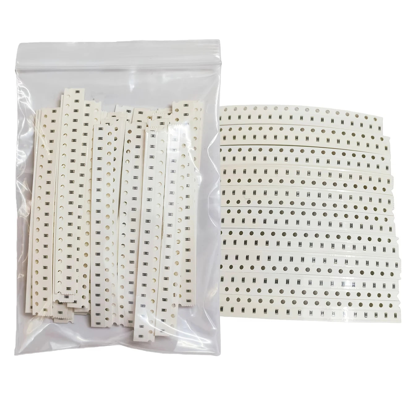 660pcs  0603/0805/1206 1% SMD Resistor Assorted Kit, 33 Values Each (20pcs Each: 1R，10K, 100K, 1K, 100R), Surface Mount Resista