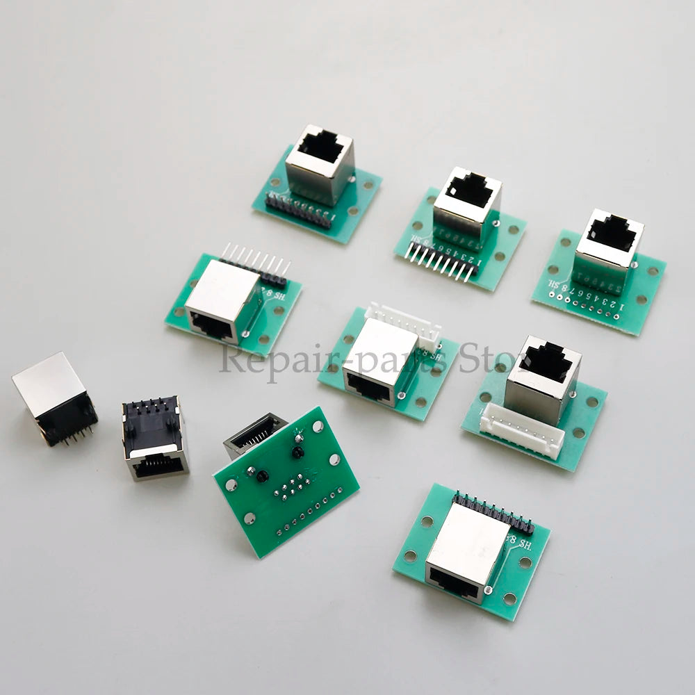 1 Piece RJ45 Adapter Board To XH2.54 Modular Ethernet Connector Adapter Network Interface + Breakout Board + Pin Header
