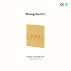 Avoir Metal Panel Toggle Switch 2 Way Gold Copper Lever Wall Power Socket European Plug Usb Type C Charging Port Lighting Dimmer