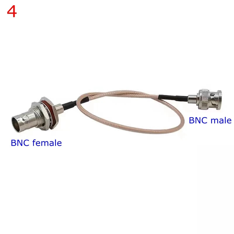 75Ohm RG179 Cable BNC To BNC Female Male Right Angle Connector Adapter for Video Pigtail Jumper Extension RG179 Low Loss 75 Ohm