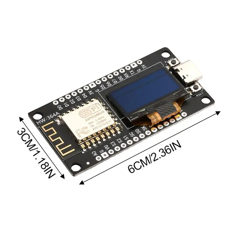 2X Nodemcu ESP8266 Development Board Serial Wifi Module CH340G With 0.96 OLED Screen For Arduino/Micropython ESP8266(A)