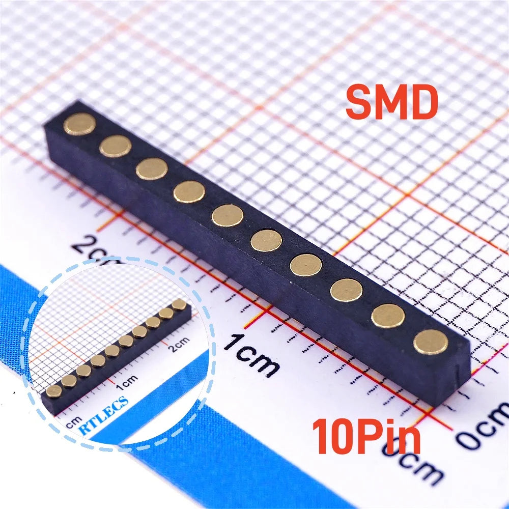 5 20Pcs Target Contact PAD Connector DIP 2.54 MM Grid 2 3 4 5 6 7 8 10 Position SMD Pogo Pin Header Strip Battery Power Charge