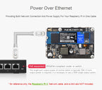 Raspberry Pi 5 PCIe To M.2 With PoE HAT (B) Supports NVMe Protocol M.2 Solid State Drive High-speed Reading Writing Pi 5 PoE HAT
