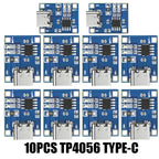 10PCS Micro/TYPE-C/MINI USB 5V 1A 18650 TP4056 Lithium Battery Charger Module Charging Board With Protection Dual Functions XCW