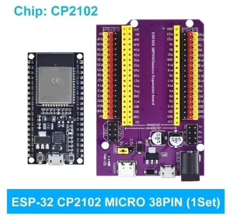 ESP-WROOM-32 Microcontroller Development Board ESP32 Expansion Breakout Board GPIO 1 into 2 for 38PIN Narrow Version