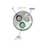 1.5P Air Conditioning Capacitor 25+1.5UF 25+2UF 30+3UF 35+2.5UF Air Conditioning Compressor Capacitor