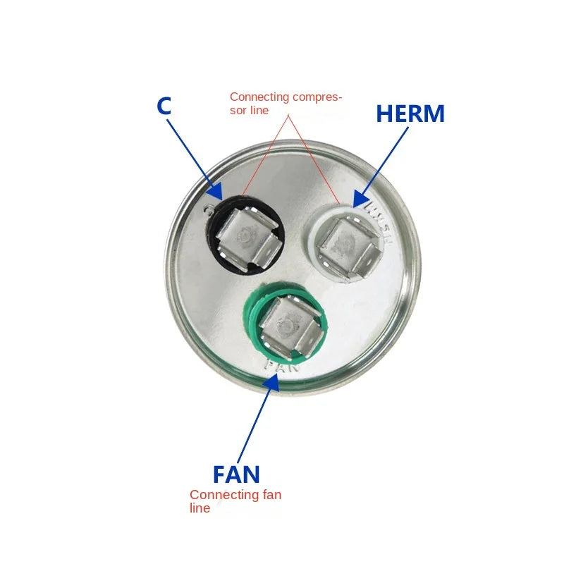 1.5P Air Conditioning Capacitor 25+1.5UF 25+2UF 30+3UF 35+2.5UF Air Conditioning Compressor Capacitor