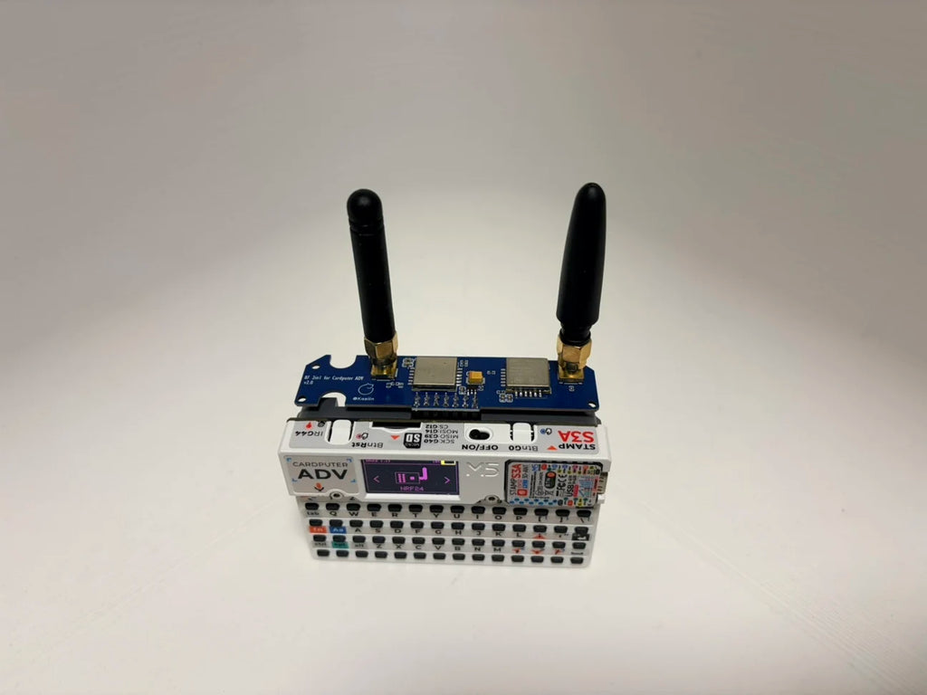 2-in-1 RF Module for M5Stack Cardputer ADV, NRF24+CC1101 Compatible, Dual 2.4GHz 433MHz Wireless Board, Enhanced Filtering