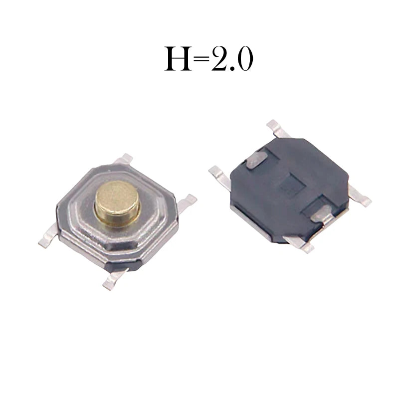 Metal Tactical Push Button Switch,Tact Switch,5.2x5.2x1.5mm to 9mm 4PIN SMT,Key Switch Speaker Audio button,PER 50PCS