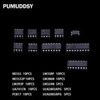 10Values 85PCS Integrated Circuit LM324 NE555 LM324 LM358 Chip IC Kit DIP NE555 Single Precision Timer  LM386 PC817 LM324