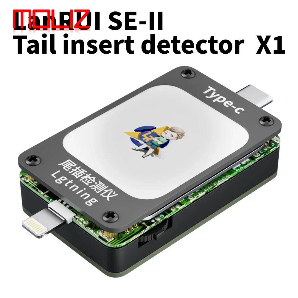 Lanrui Mobile Phone Tail Plug Detector Support Lightning and Type-C Interface Devices for iPhone HUAWEI Samsung XM Repair Tools