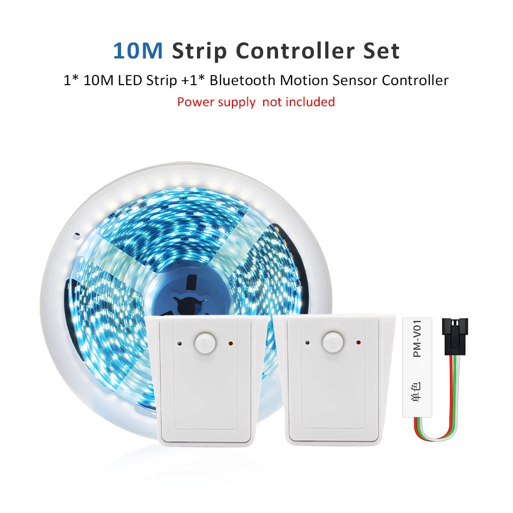 PIR Infrared Motion Sensor LED Strip Light 2835 Bluetooth 10M 15M DC 24V WS2811 Horse Race Running Water Flowing Lamp for Stairs